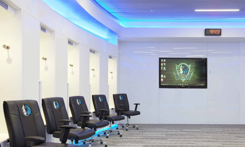 Clarus Wall2Wall Glassboard in Dallas Mavericks Locker Room