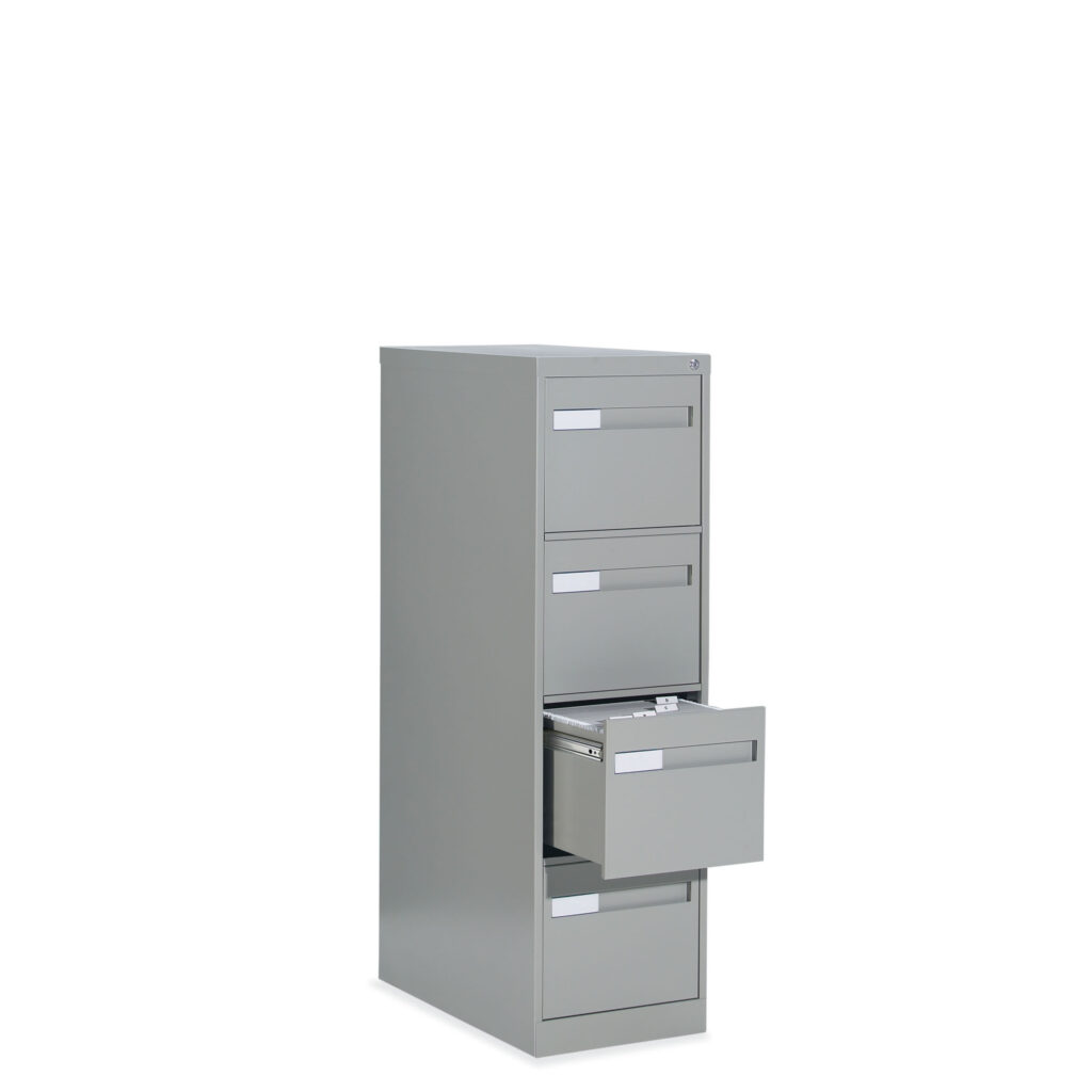 4-drawer vertical file in gray