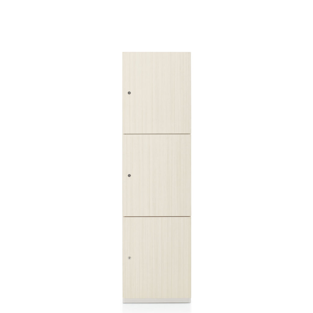 Locker unit in light maple laminate